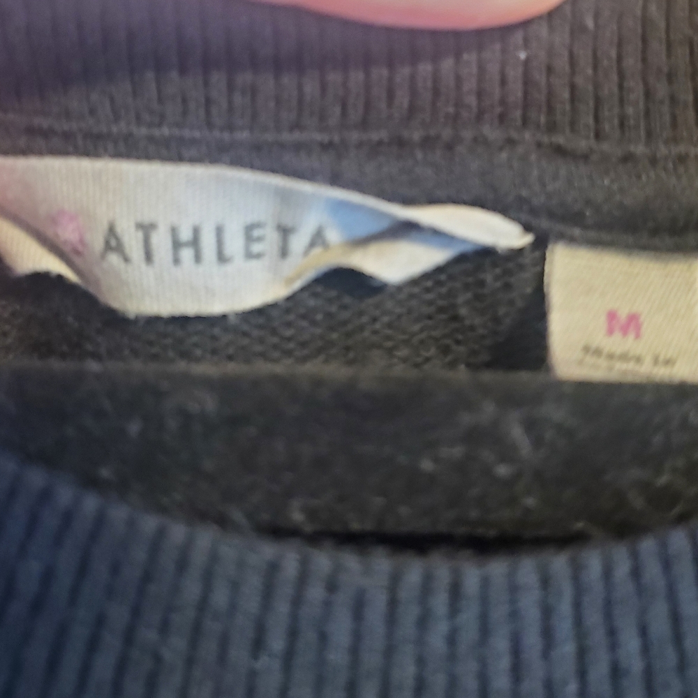 Athleta Black Long Sleeve Shirt Dress Medium - Picture 5 of 6